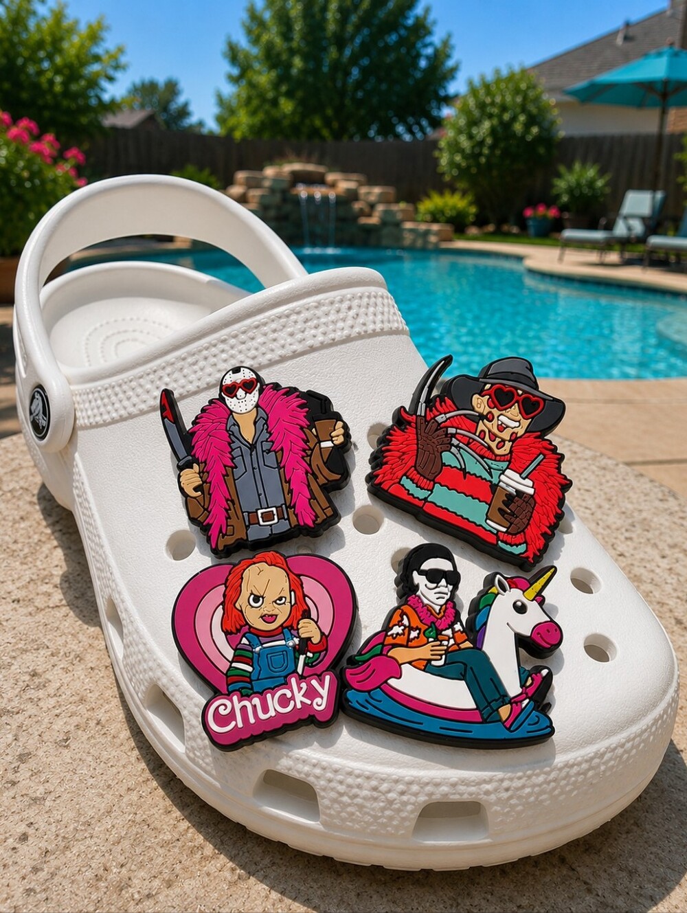 Horror Summer Croc Charm Set (Custom Made)